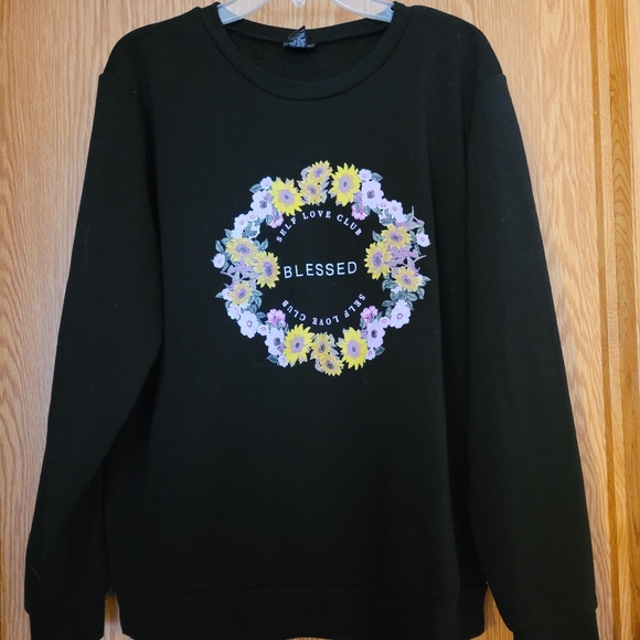 Rue21 Blessed Black Sweatshirt - Picture 1 of 2
